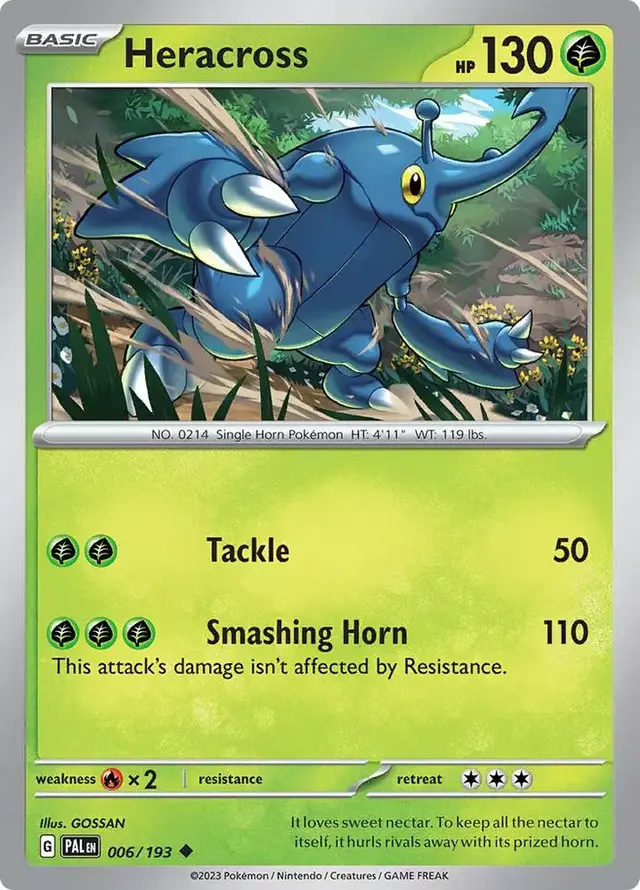 Heracross [Reverse Holo] - Pokemon Paldea Evolved #6