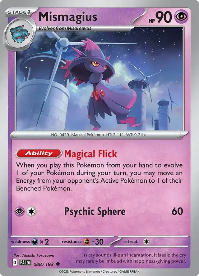 Mismagius [Reverse Holo] - Pokemon Paldea Evolved #88