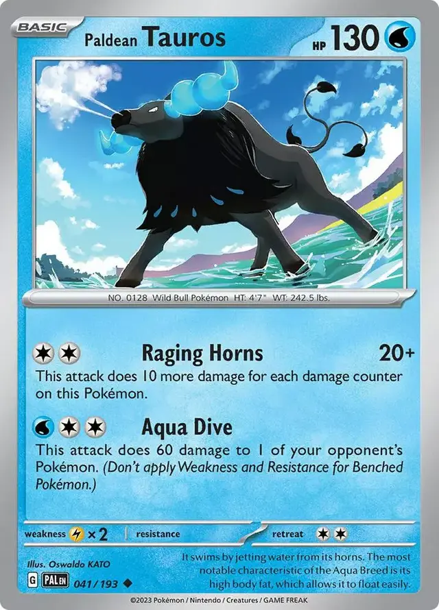Paldean Tauros [Reverse Holo] - Pokemon Paldea Evolved #41