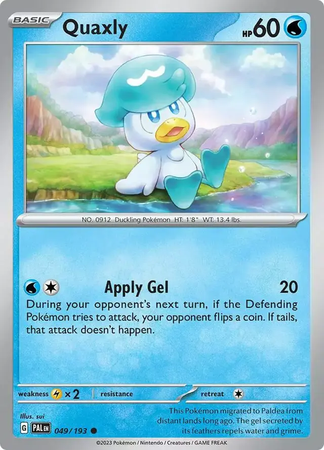 Quaxly - Pokemon Paldea Evolved #49