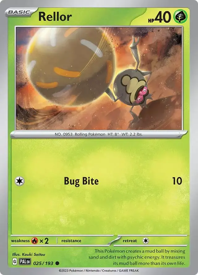 Rellor [Reverse Holo] - Pokemon Paldea Evolved #25