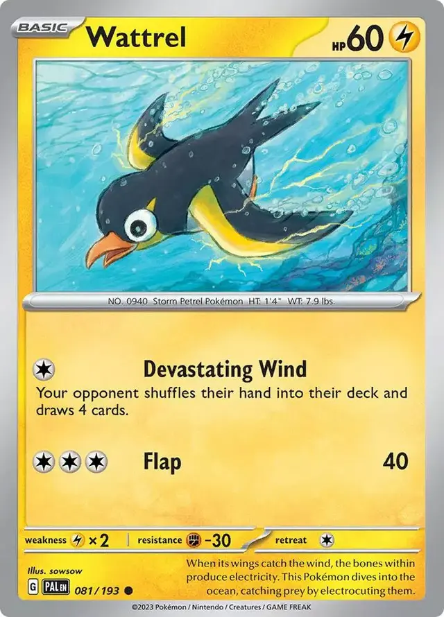 Wattrel - Pokemon Paldea Evolved #81