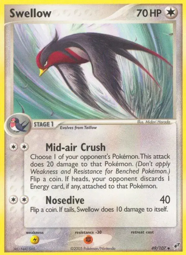 Swellow - Pokemon Deoxys #49