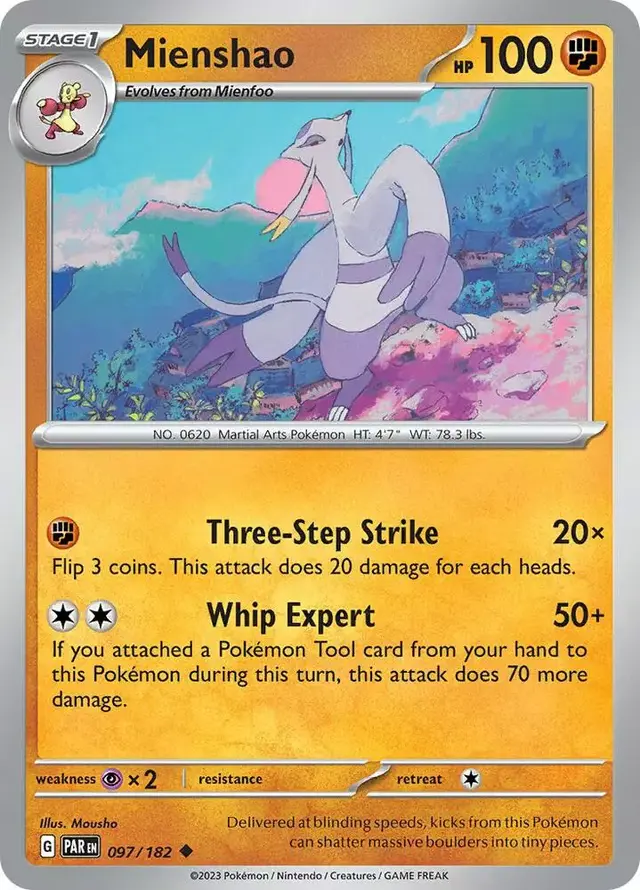 Mienshao - Pokemon Paradox Rift #97