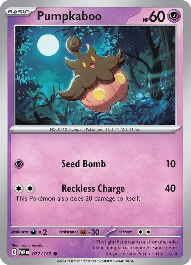 Pumpkaboo - Pokemon Paradox Rift #77