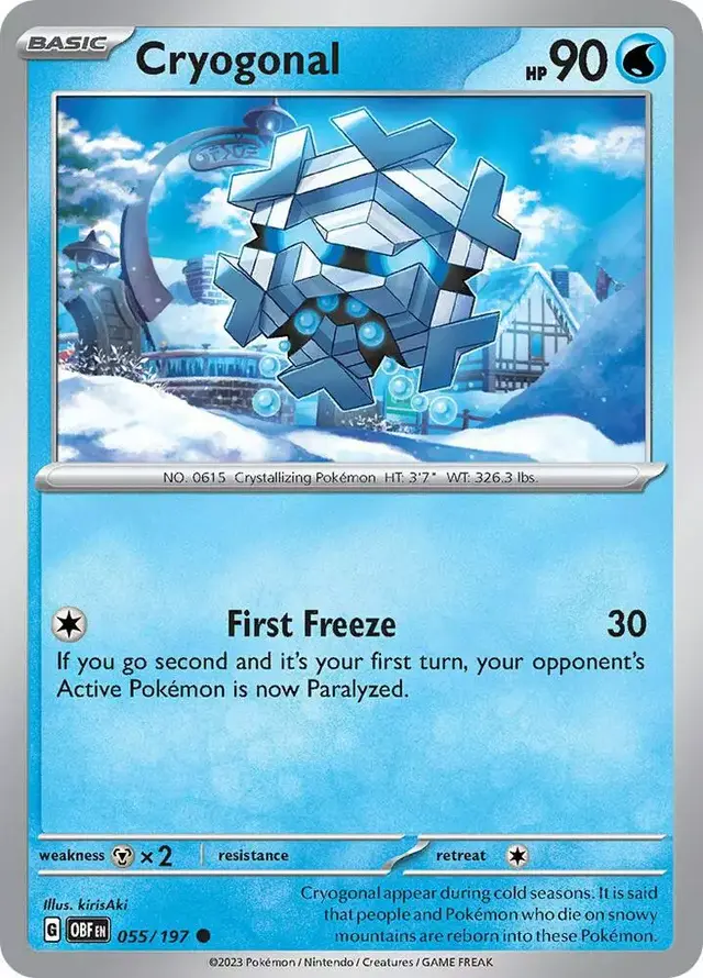 Cryogonal - Pokemon Obsidian Flames #55