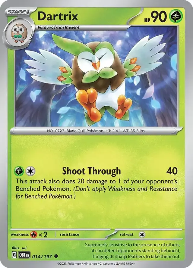 Dartrix [Reverse Holo] - Pokemon Obsidian Flames #14