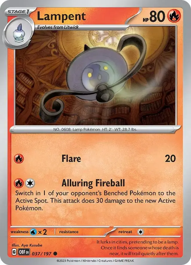 Lampent - Pokemon Obsidian Flames #37