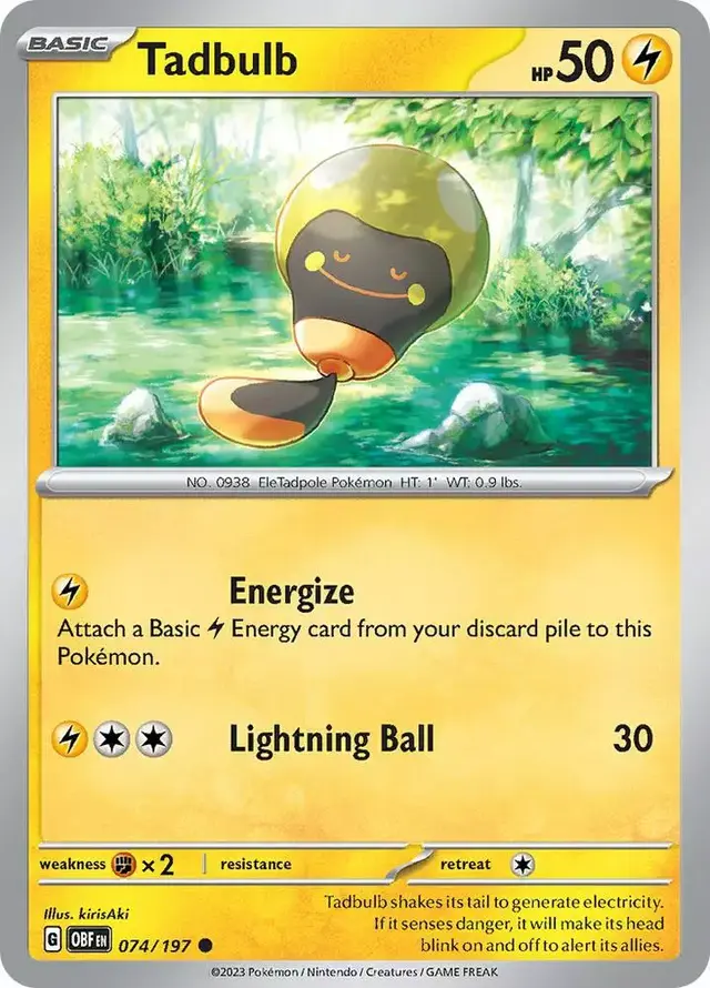 Tadbulb [Reverse Holo] - Pokemon Obsidian Flames #74