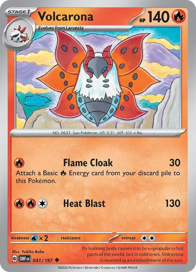 Volcarona [Reverse Holo] - Pokemon Obsidian Flames #41