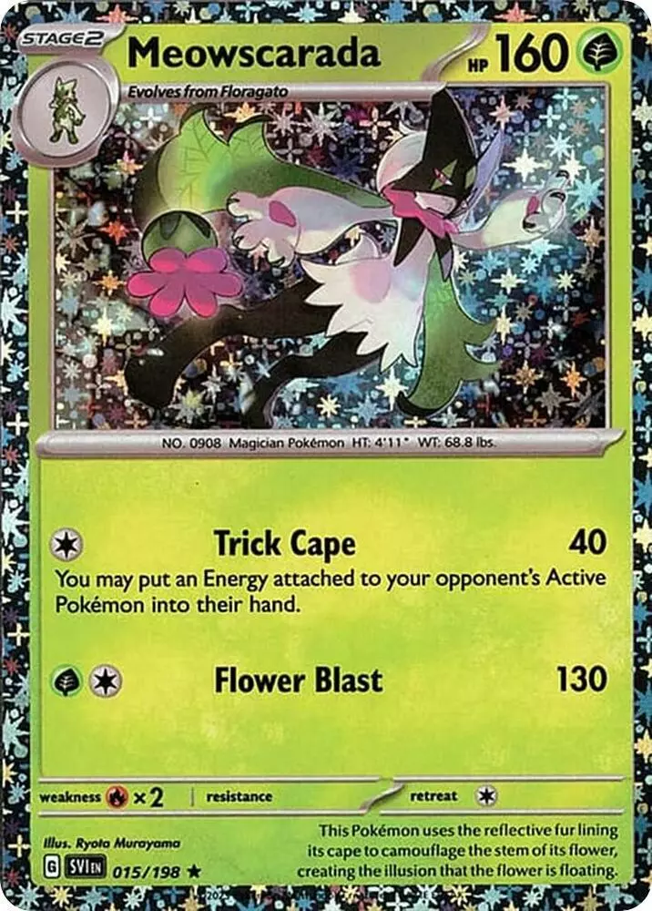 Meowscarada [Sparkle Holo] #15 - Pokemon Scarlet & Violet