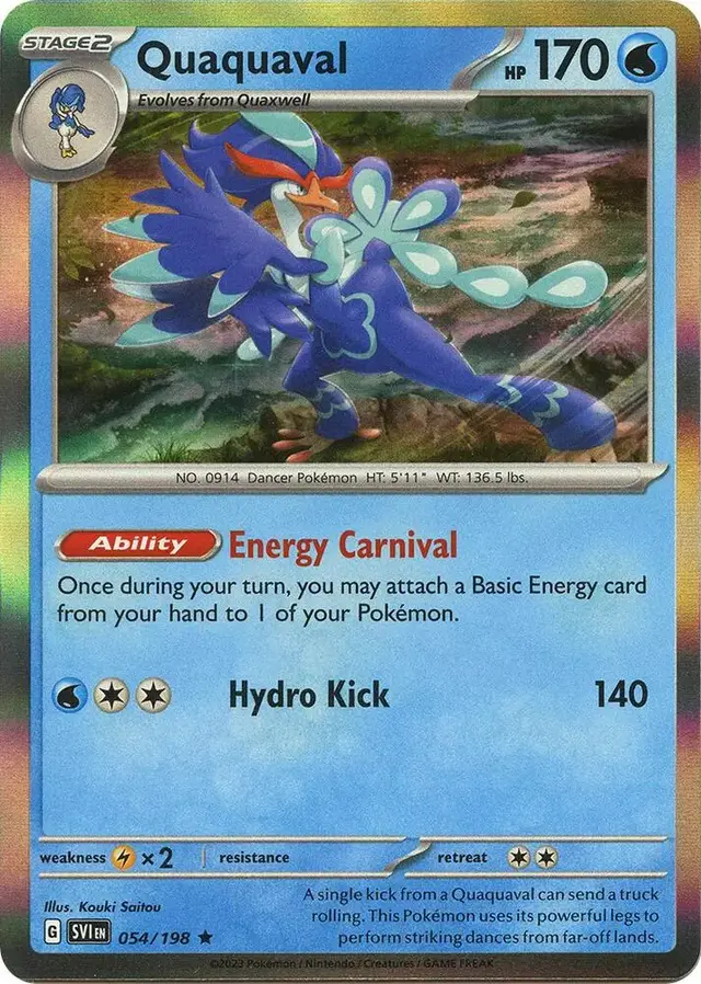Quaquaval [Reverse Holo] - Pokemon Scarlet & Violet #54