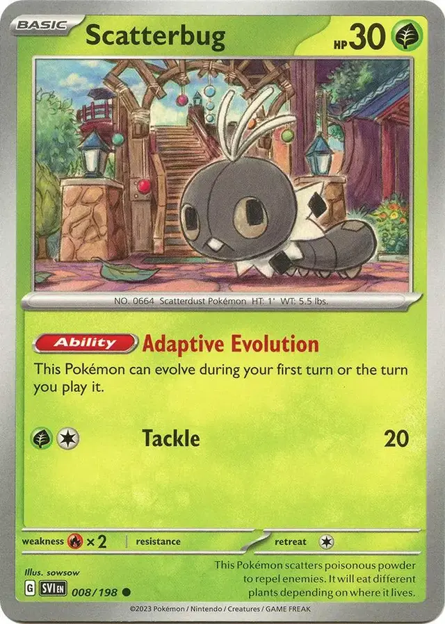Scatterbug [Reverse Holo] - Pokemon Scarlet & Violet #8
