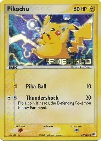 Pikachu [Reverse Holo] - Pokemon Emerald #60