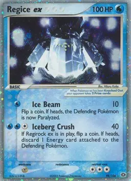 Regice EX 98 - Pokemon Emerald