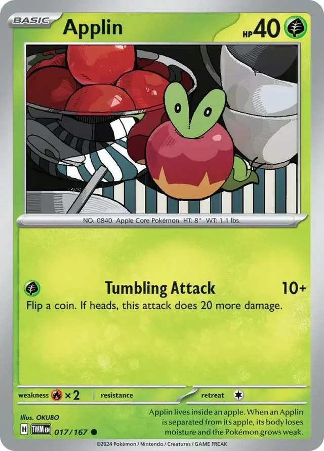 Applin [Reverse Holo] - Pokemon Twilight Masquerade #17