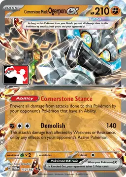 Cornerstone Mask Ogerpon Ex [Prize Pack] 112 - Pokemon Prize Pack Series