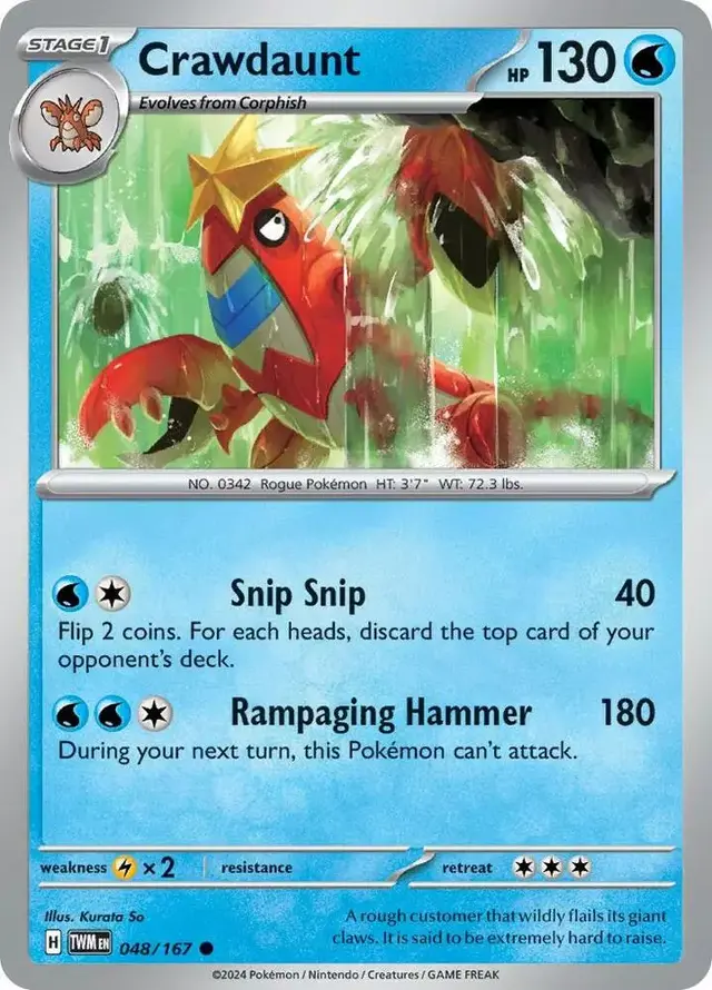 Crawdaunt - Pokemon Twilight Masquerade #48