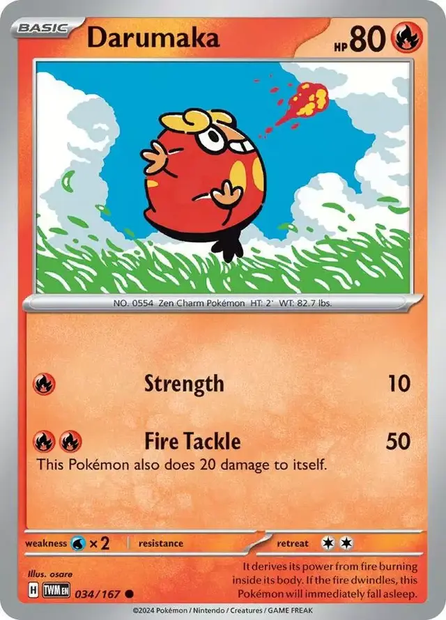 Darumaka [Reverse Holo] - Pokemon Twilight Masquerade #34