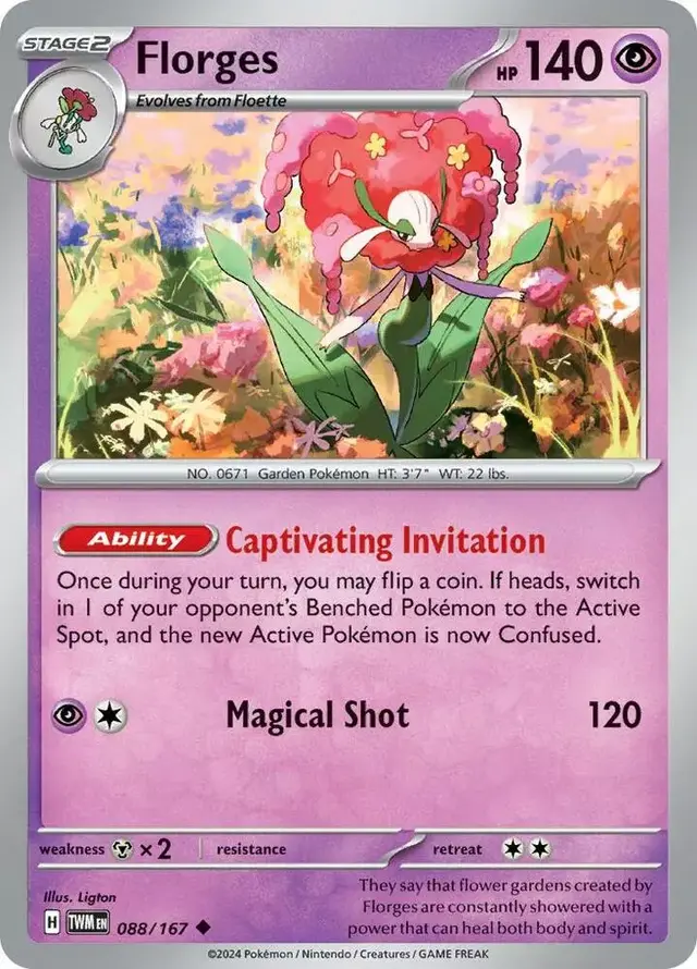 Florges [Reverse Holo] - Pokemon Twilight Masquerade #88
