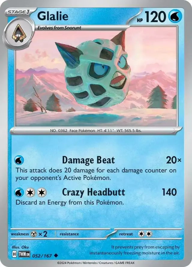 Glalie - Pokemon Twilight Masquerade #52