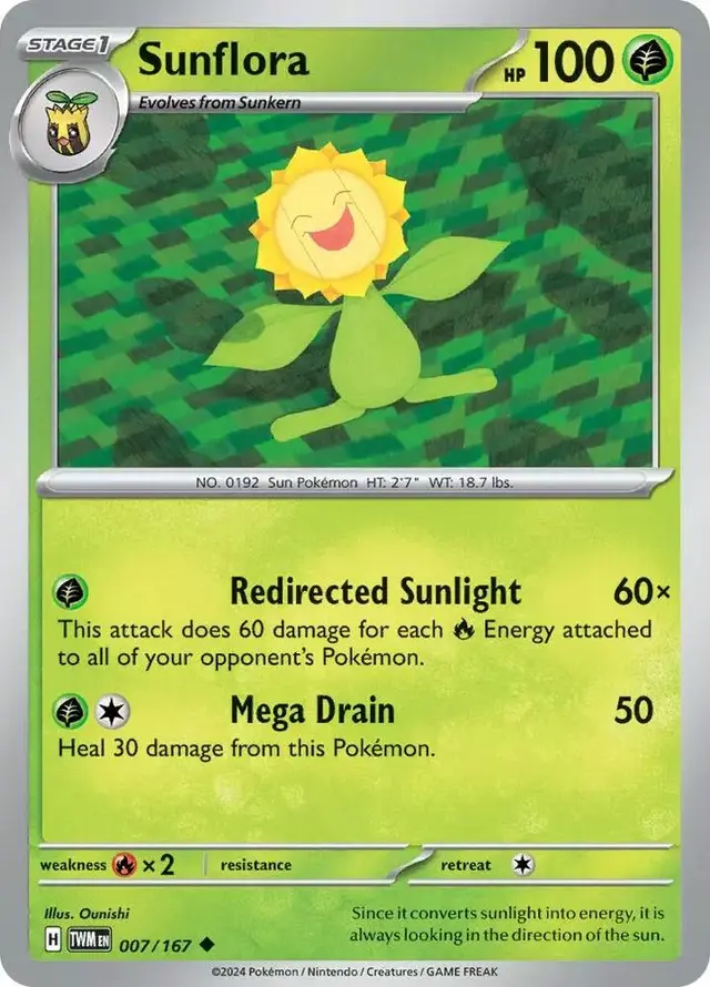 Sunflora - Pokemon Twilight Masquerade #7