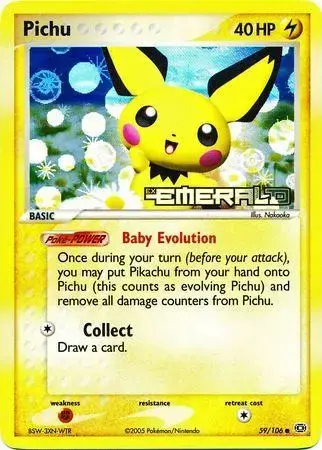 Pichu [Reverse Holo] - Pokemon Emerald #59