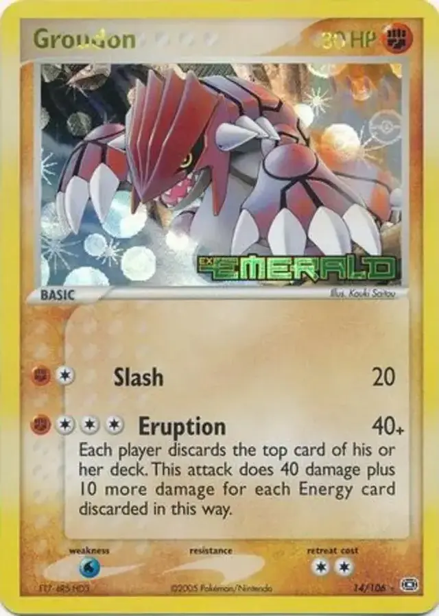 Groudon [Reverse Holo] - Pokemon Emerald #14