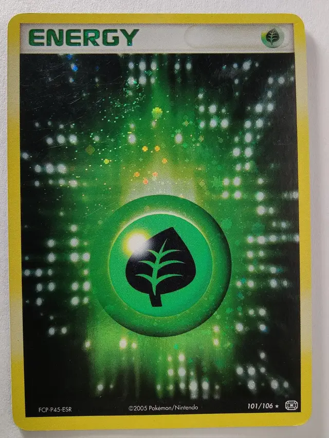Grass Energy [Holo] - Pokemon Emerald #101
