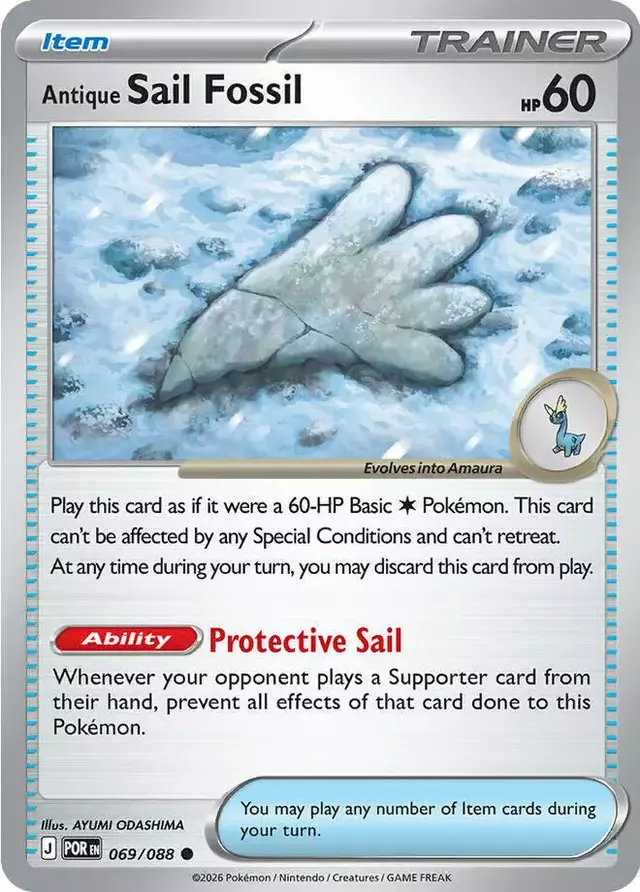 Antique Sail Fossil - Pokemon Perfect Order #69