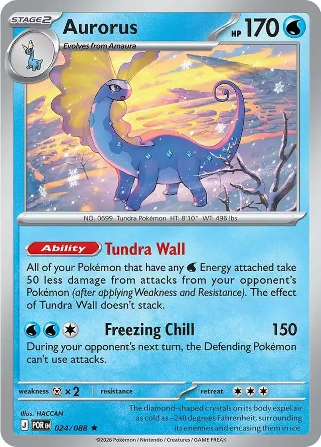 Aurorus [Reverse Holo] - Pokemon Perfect Order #24