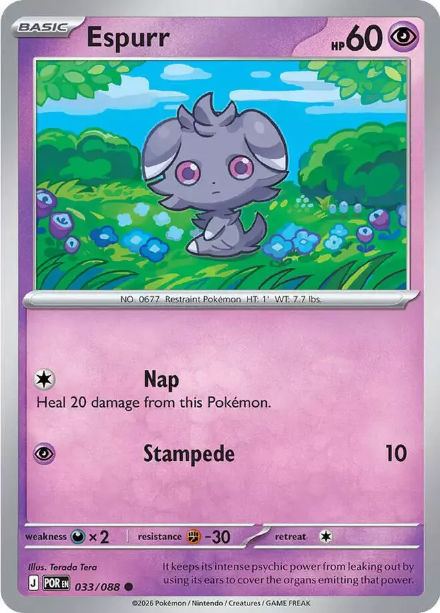 Espurr [Reverse Holo] - Pokemon Perfect Order #33
