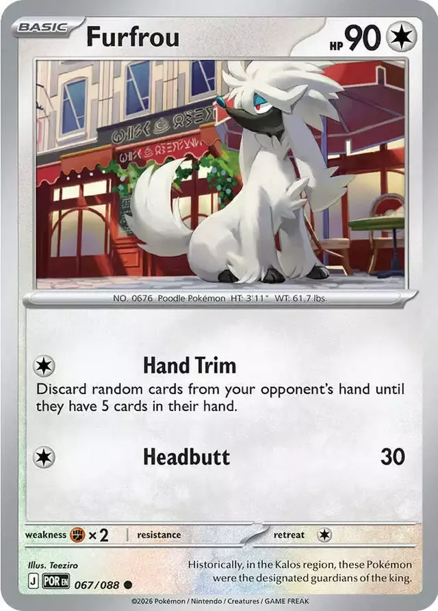 Furfrou [Reverse Holo] - Pokemon Perfect Order #67