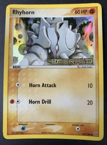 Rhyhorn [Reverse Holo] - Pokemon Emerald #62