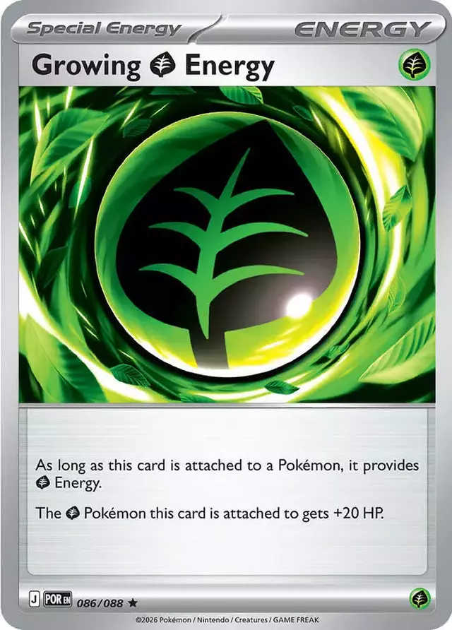 Growing Grass Energy [Reverse Holo] - Pokemon Perfect Order #86