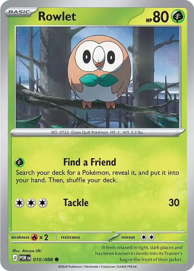 Rowlet [Reverse Holo] - Pokemon Perfect Order #10
