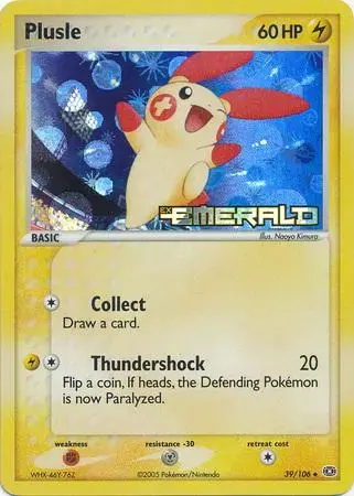 Plusle [Reverse Holo] - Pokemon Emerald #39