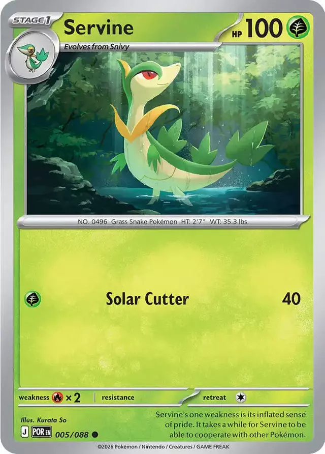 Servine [Reverse Holo] - Pokemon Perfect Order #5