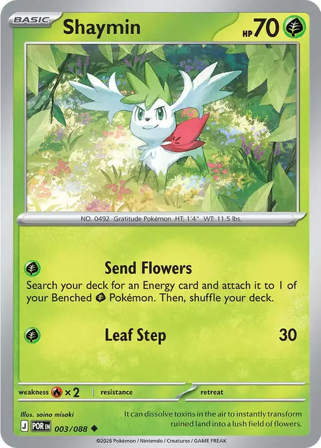 Shaymin [Reverse Holo] - Pokemon Perfect Order #3