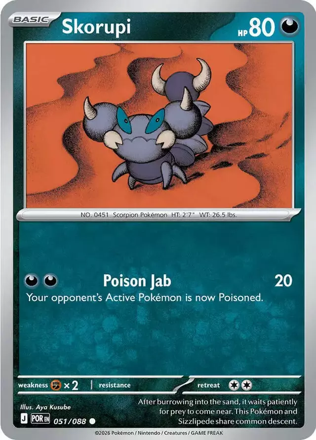 Skorupi [Reverse Holo] - Pokemon Perfect Order #51