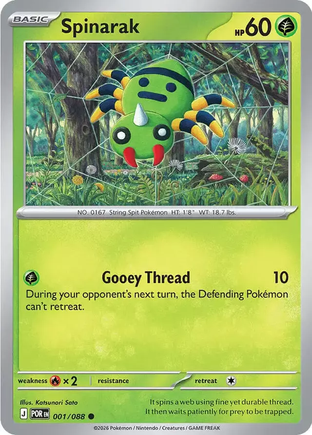 Spinarak [Reverse Holo] - Pokemon Perfect Order #1