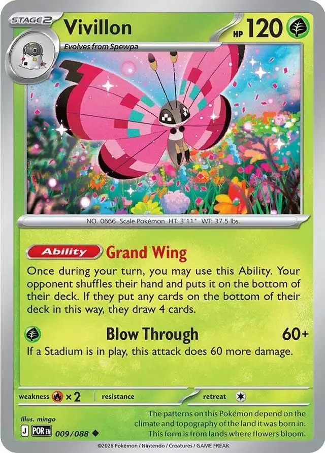 Vivillon [Reverse Holo] - Pokemon Perfect Order #9