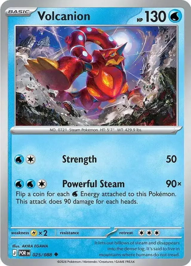 Volcanion [Reverse Holo] - Pokemon Perfect Order #25