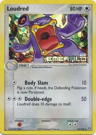 Loudred [Reverse Holo] - Pokemon Emerald #35