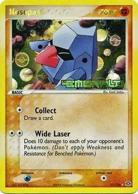 Nosepass [Reverse Holo] - Pokemon Emerald #17