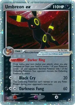 Umbreon EX #112 - Pokemon Unseen Forces