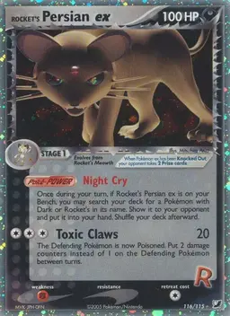 Rocket's Persian EX 116 - Pokemon Unseen Forces