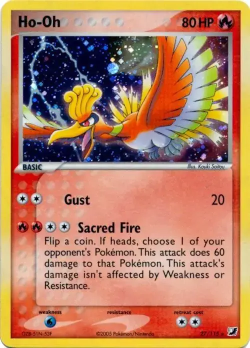 Ho-Oh [Cosmos Holo] - Pokemon Unseen Forces #27