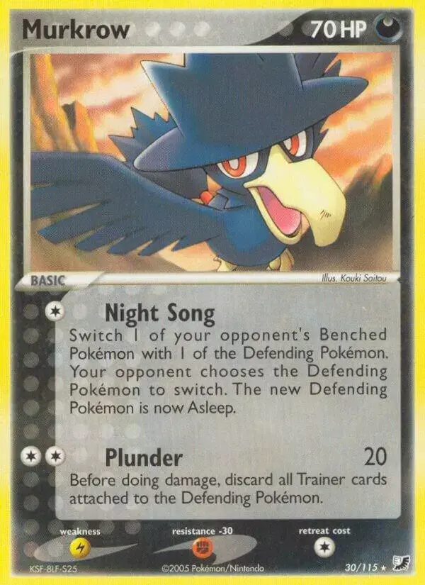 Murkrow [Reverse Holo] - Pokemon Unseen Forces #30