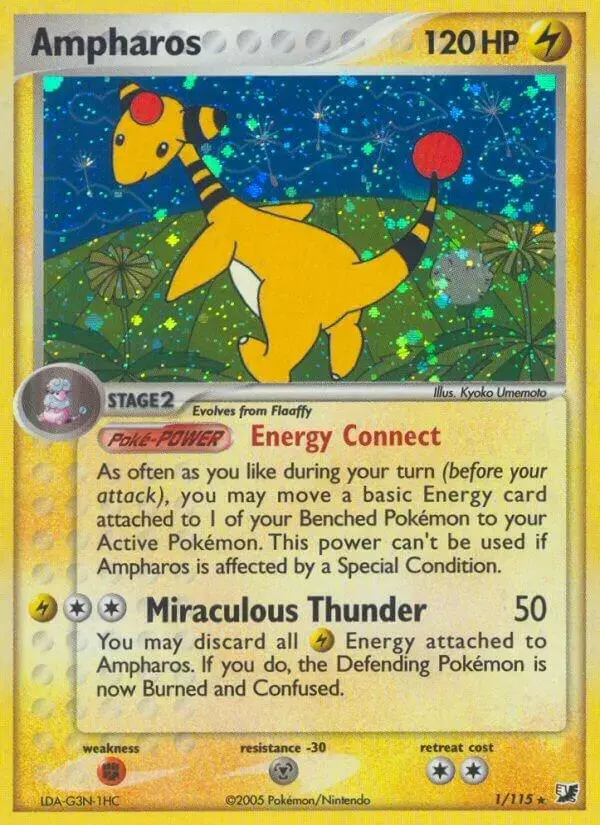 Ampharos [Reverse Holo] - Pokemon Unseen Forces #1